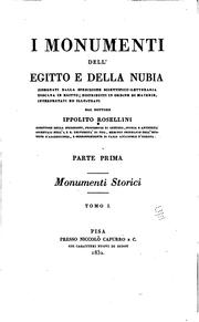 Cover of: I monumenti dell'Egitto e della Nubia