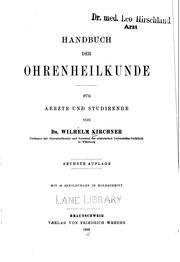 Cover of: Handbuch der Ohrenheilkunde: für Aerzte und Studirende