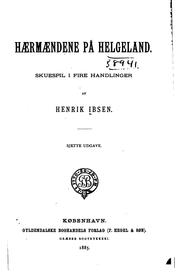 Cover of: Haermaendene på Helgeland: Skuespil i fire handlinger af Henrik Ibsen