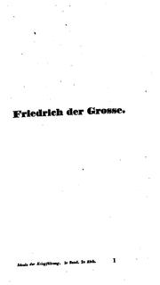 Cover of: Ideale der Kriegführung, in einer Analyse der thaten der grössten Feldherren by Johann Friedrich Constantin von Lossau