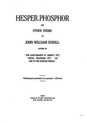 Cover of: Hesper-phosphor and Other Poems