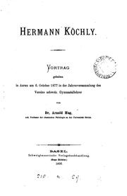 Cover of: Hermann Köchly, Vortrag