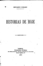 Cover of: Historias de hoje by Eduardo Coelho