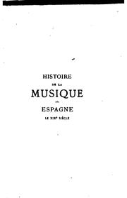 Cover of: Histoire de la musique: Belgique ...