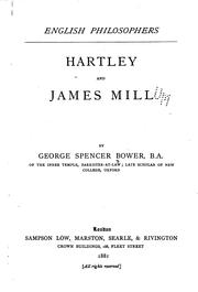 Cover of: Hartley and James Mill by George Spencer Bower
