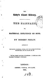 Cover of: The Hannahs; or, Maternal influence on sons