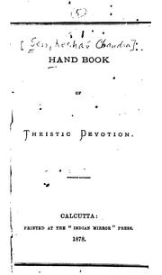 Cover of: Handbook of Theistic Devotion by Keshub Chunder Sen