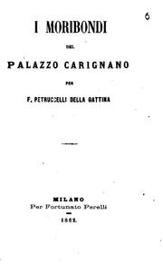 Cover of: I moribondi del Palazzo Carignano