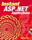 Cover of: Instant ASP.NET Applications(with CD)