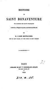 Cover of: Histoire de saint Bonaventure