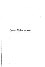 Cover of: Haus Rosenhagen: Drama in drei Aufzügen by Max Halbe