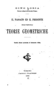 Cover of: Il passato ed il presente delle principali teorie geometriche