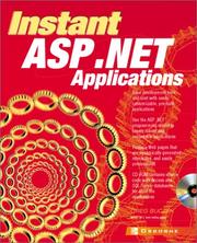 Cover of: Instant ASP.NET Applications(with CD) by Greg Buczek, Greg Buczek