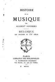 Cover of: Histoire de la musique Hollande: Belgique