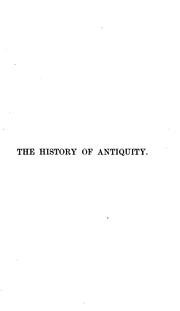 Cover of: The history of antiquity, from the Germ. by E. Abbott