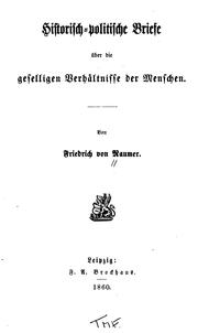 Cover of: Historisch-politische Briefe über die geselligen Verhältnisse der Menschen