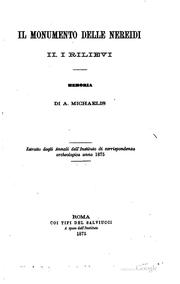 Cover of: Il Monumento delle Nereidi by Adolf Theodor Friedrich Michaelis