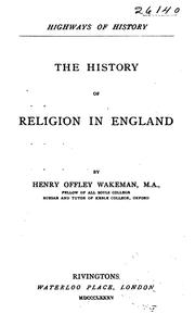 Cover of: The History of Religion in England