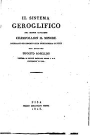 Cover of: Il sistema geroglifico del sig. Champollioon il Minore