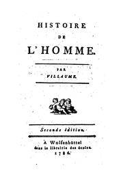 Cover of: Histoire de l'homme