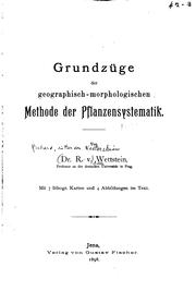 Cover of: Grundzüge der geographisch-morphologischen Methode der Pflanzensystematik