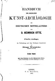 Cover of: Handbuch der kirchlichen Kunst-Archäologie des deutschen Mittelalters. 3., umgearb. Aufl. Aufl ...