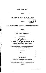 Cover of: The History of the Church of England in the Colonies and Foreign ...