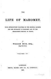 Cover of: The Life of Mahomet and History of Islam, to the Era of the Hegira: With ...