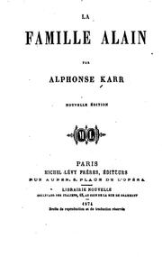Cover of: La famille Alain /par Alphonse Karr