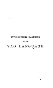 Cover of: Introductory Handbook of the Yao Language