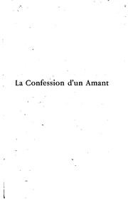 Cover of: La confession d'un amant