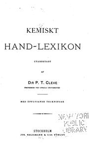 Cover of: Kemiskt hand-lexikon