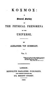 Cover of: Kosmos: A General Survey of Physical Phenomena of the Universe