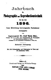 Cover of: Jahrbuch für Photographie und Reproduktionstechnik für das Jahr... by Josef Maria Eder