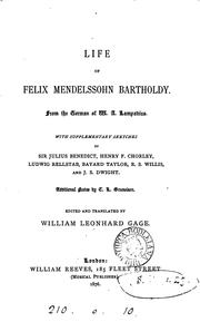 Cover of: Life of Felix Mendelssohn Bartholdy, with sketches by sir J. Benedict [and others] additional ...