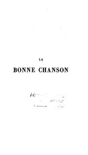 Cover of: La bonne chanson