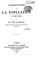 Cover of: L'agriculture et la population en 1855 et 1856: en 1855 et 1856