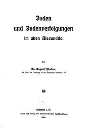 Cover of: Juden und Judenverfolgungen im alten Alexandria
