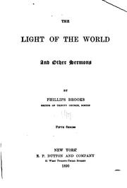 Cover of: The Light of the World: And Other Sermons