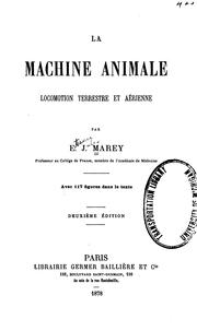 Cover of: La machine animale: locomotion terrestre et sérienne