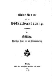 Cover of: Kleine Romane aus der Völkerwanderung by Felix Dahn