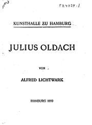 Cover of: Julius Oldach by Alfred Lichtwark