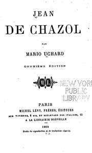 Cover of: Jean dé Chazol