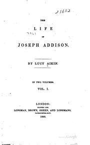 Cover of: The Life of Joseph Addison by Lucy Aikin