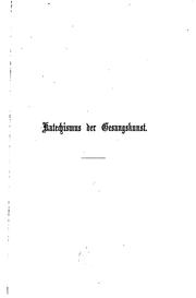 Cover of: Katechismus der Gesangskunst