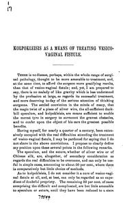 Cover of: Kolpokleisis as a means of treating vesico-vaginal fistule: Is the Procedure Ever Necessary?