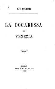 Cover of: La dogaressa di Venezia