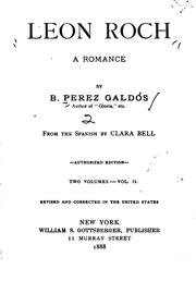 Cover of: La familia de León Roch by Benito Pérez Galdós