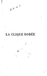 Cover of: La clique dorée by Émile Gaboriau