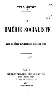 Cover of: La comédie socialiste